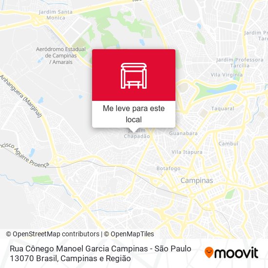 Rua Cônego Manoel Garcia Campinas - São Paulo 13070 Brasil mapa