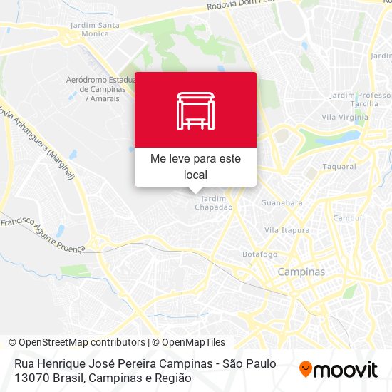 Rua Henrique José Pereira Campinas - São Paulo 13070 Brasil mapa