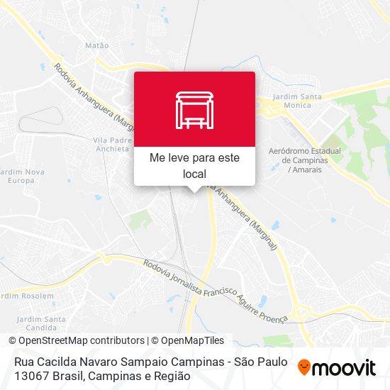 Rua Cacilda Navaro Sampaio Campinas - São Paulo 13067 Brasil mapa