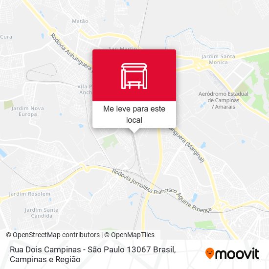 Rua Dois Campinas - São Paulo 13067 Brasil mapa