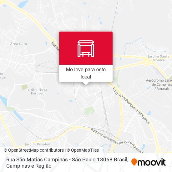 Rua São Matias Campinas - São Paulo 13068 Brasil mapa