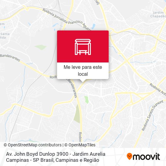 Av. John Boyd Dunlop 3900 - Jardim Aurelia Campinas - SP Brasil mapa
