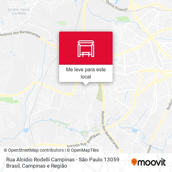 Rua Alcídio Rodelli Campinas - São Paulo 13059 Brasil mapa