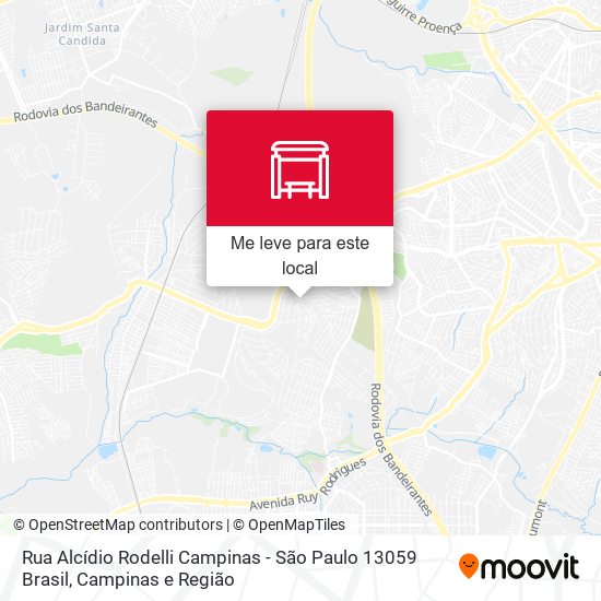 Rua Alcídio Rodelli Campinas - São Paulo 13059 Brasil mapa