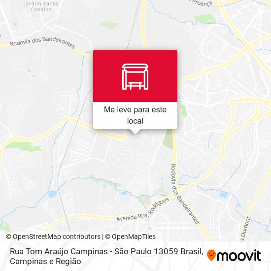 Rua Tom Araújo Campinas - São Paulo 13059 Brasil mapa