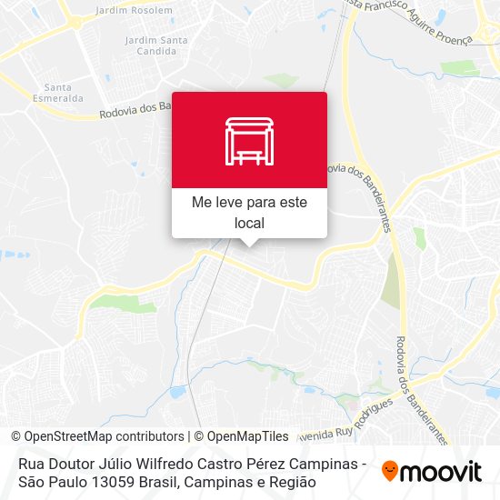 Rua Doutor Júlio Wilfredo Castro Pérez Campinas - São Paulo 13059 Brasil mapa
