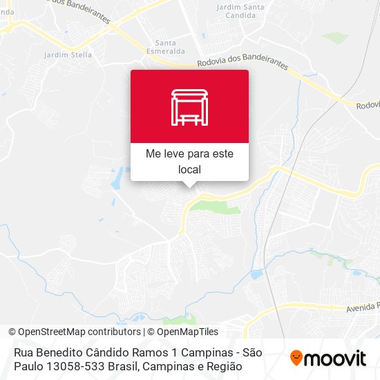 Rua Benedito Cândido Ramos 1 Campinas - São Paulo 13058-533 Brasil mapa