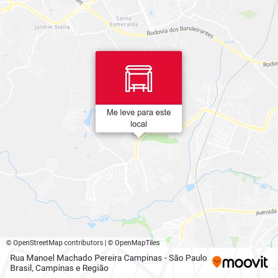 Rua Manoel Machado Pereira Campinas - São Paulo Brasil mapa