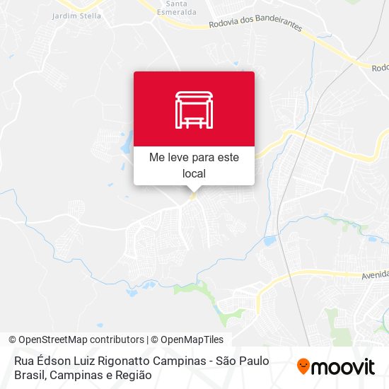 Rua Édson Luiz Rigonatto Campinas - São Paulo Brasil mapa