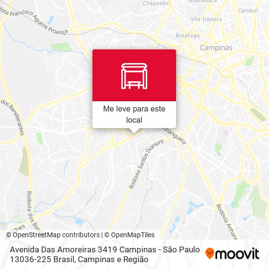 Avenida Das Amoreiras 3419 Campinas - São Paulo 13036-225 Brasil mapa