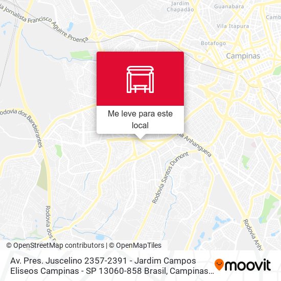 Av. Pres. Juscelino 2357-2391 - Jardim Campos Eliseos Campinas - SP 13060-858 Brasil mapa