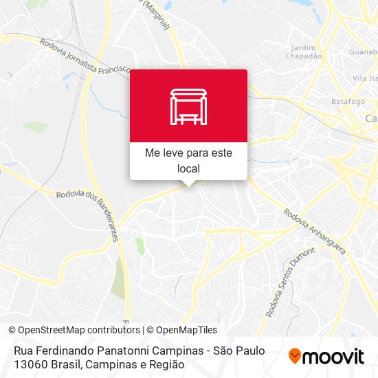 Rua Ferdinando Panatonni Campinas - São Paulo 13060 Brasil mapa