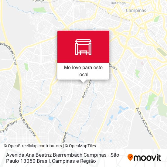 Avenida Ana Beatriz Bierrembach Campinas - São Paulo 13050 Brasil mapa