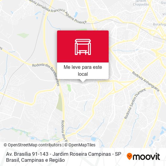 Av. Brasília 91-143 - Jardim Roseira Campinas - SP Brasil mapa