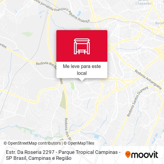 Estr. Da Roseria 2297 - Parque Tropical Campinas - SP Brasil mapa