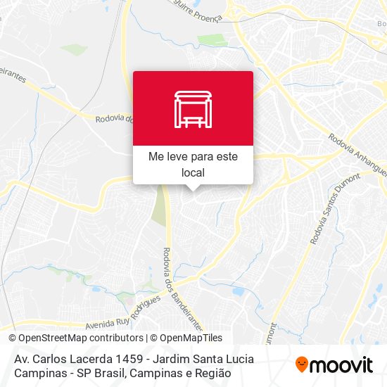 Av. Carlos Lacerda 1459 - Jardim Santa Lucia Campinas - SP Brasil mapa