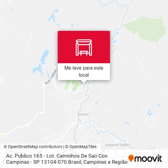 Ac. Publico 165 - Lot. Caminhos De Sao Con Campinas - SP 13104-070 Brasil mapa