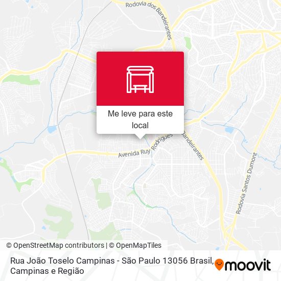 Rua João Toselo Campinas - São Paulo 13056 Brasil mapa