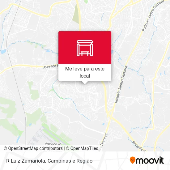 R Luiz Zamariola mapa