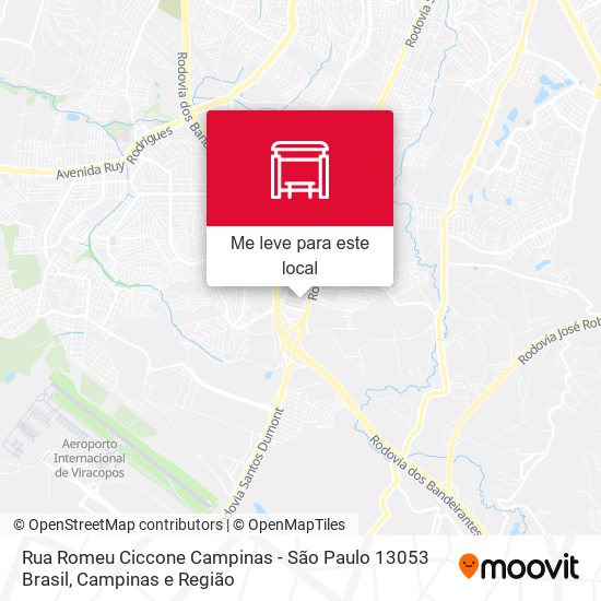 Rua Romeu Ciccone Campinas - São Paulo 13053 Brasil mapa