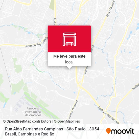 Rua Aldo Fernandes Campinas - São Paulo 13054 Brasil mapa