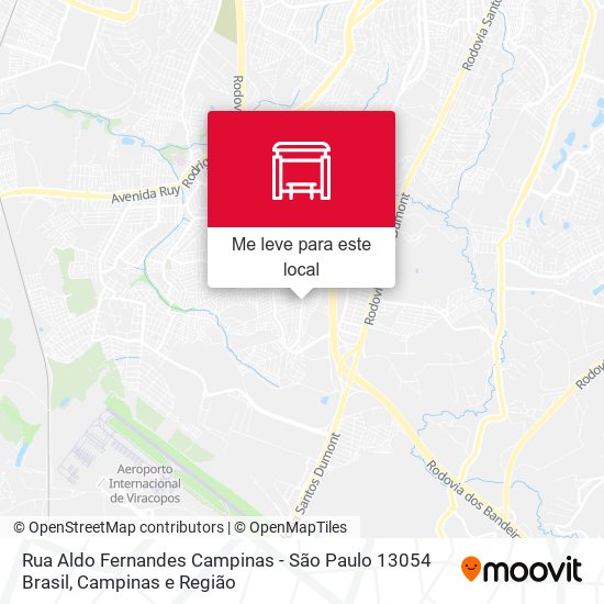 Rua Aldo Fernandes Campinas - São Paulo 13054 Brasil mapa