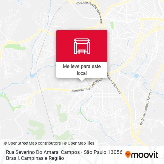 Rua Severino Do Amaral Campos - São Paulo 13056 Brasil mapa