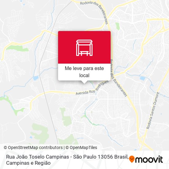 Rua João Toselo Campinas - São Paulo 13056 Brasil mapa