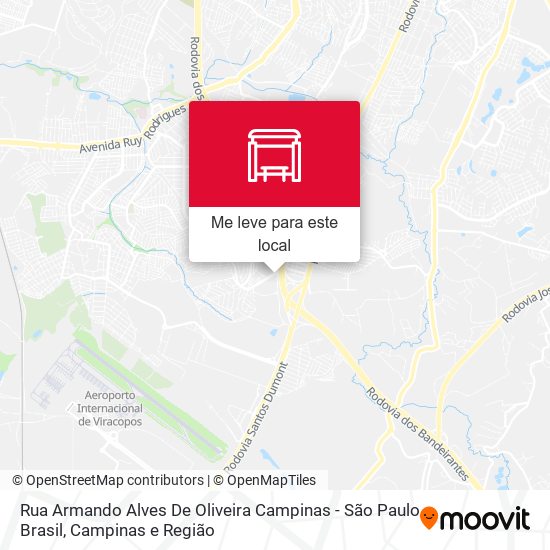 Rua Armando Alves De Oliveira Campinas - São Paulo Brasil mapa