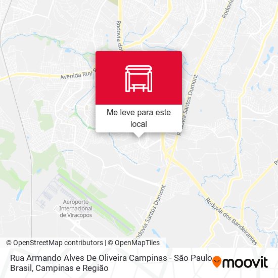 Rua Armando Alves De Oliveira Campinas - São Paulo Brasil mapa