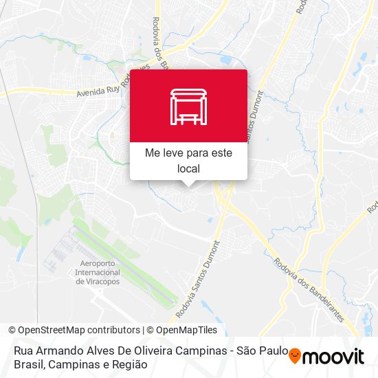 Rua Armando Alves De Oliveira Campinas - São Paulo Brasil mapa