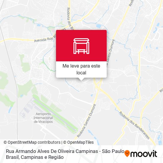 Rua Armando Alves De Oliveira Campinas - São Paulo Brasil mapa