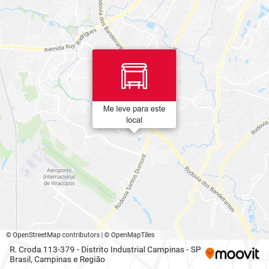 R. Croda 113-379 - Distrito Industrial Campinas - SP Brasil mapa