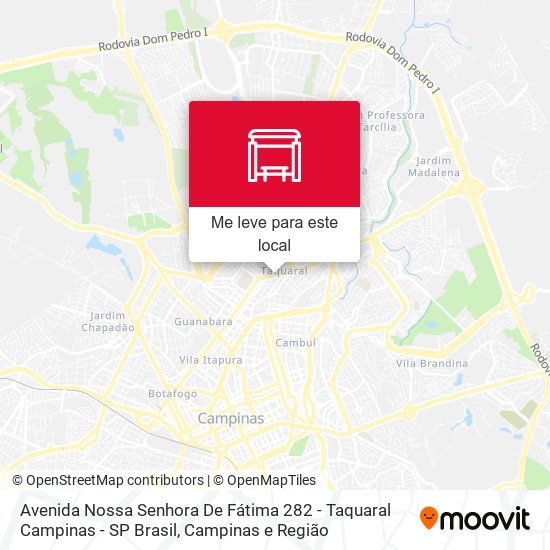 Avenida Nossa Senhora De Fátima 282 - Taquaral Campinas - SP Brasil mapa
