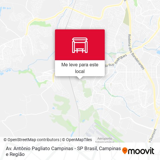 Av. Antônio Pagliato Campinas - SP Brasil mapa