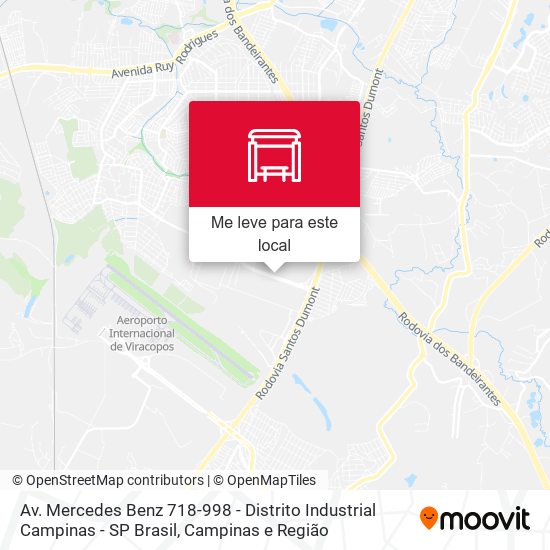Av. Mercedes Benz 718-998 - Distrito Industrial Campinas - SP Brasil mapa
