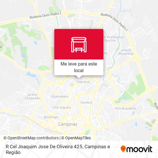 R Cel Joaquim Jose De Oliveira 425 mapa