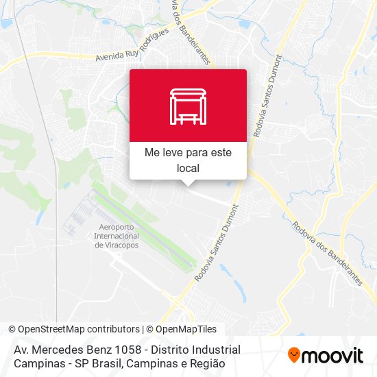 Av. Mercedes Benz 1058 - Distrito Industrial Campinas - SP Brasil mapa