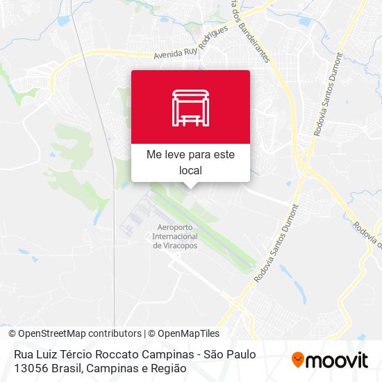 Rua Luiz Tércio Roccato Campinas - São Paulo 13056 Brasil mapa