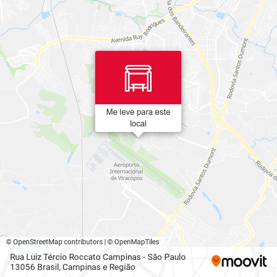 Rua Luiz Tércio Roccato Campinas - São Paulo 13056 Brasil mapa