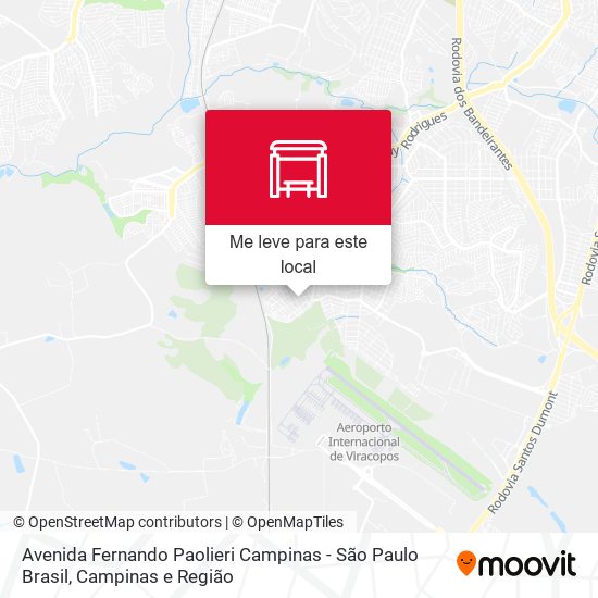 Avenida Fernando Paolieri Campinas - São Paulo Brasil mapa