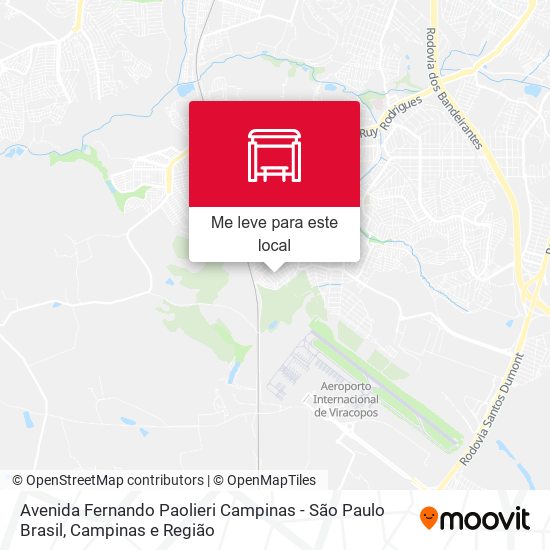 Avenida Fernando Paolieri Campinas - São Paulo Brasil mapa