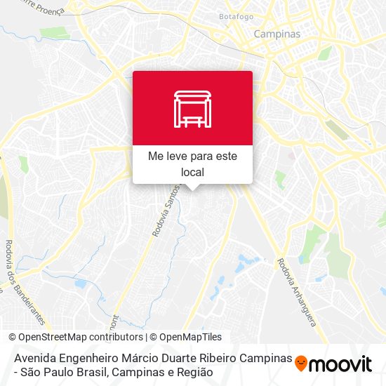Avenida Engenheiro Márcio Duarte Ribeiro Campinas - São Paulo Brasil mapa