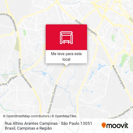 Rua Altino Arantes Campinas - São Paulo 13051 Brasil mapa