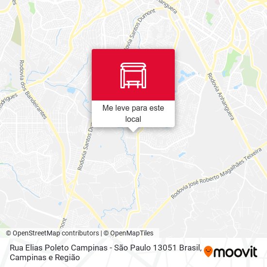 Rua Elias Poleto Campinas - São Paulo 13051 Brasil mapa