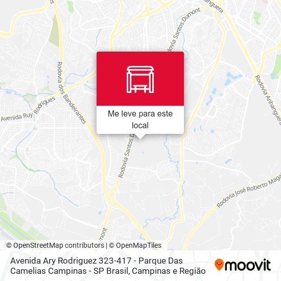 Avenida Ary Rodriguez 323-417 - Parque Das Camelias Campinas - SP Brasil mapa