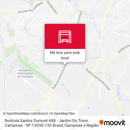 Rodovia Santos Dumont 688 - Jardim Do Trevo Campinas - SP 13030-150 Brasil mapa
