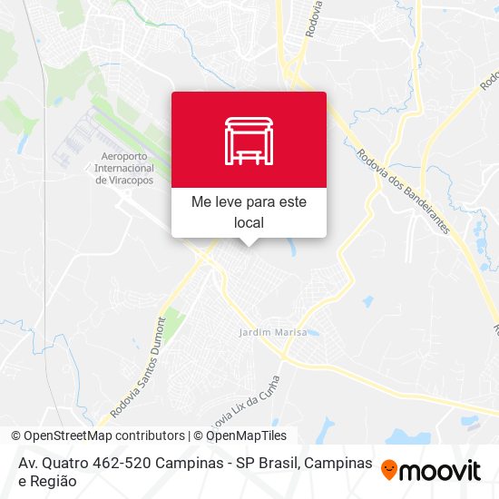 Av. Quatro 462-520 Campinas - SP Brasil mapa