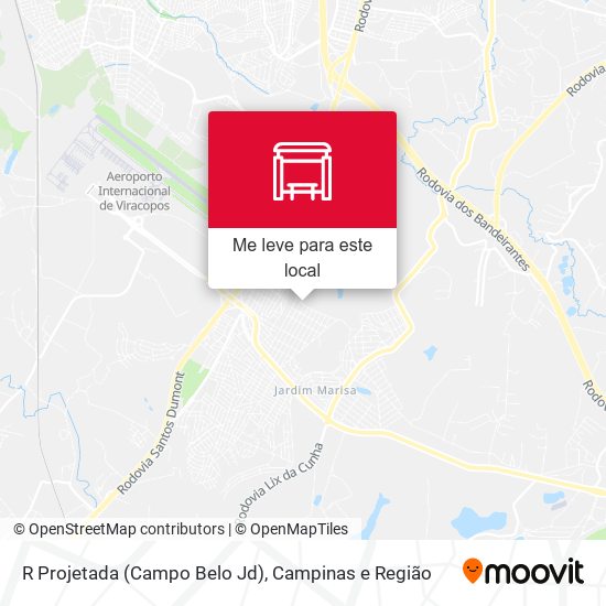 R Projetada (Campo Belo Jd) mapa