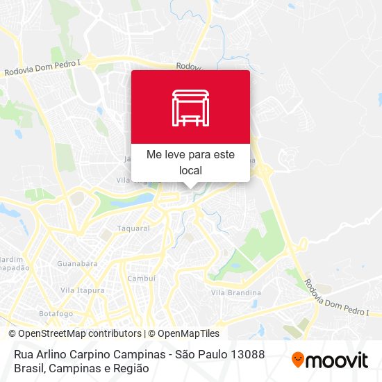 Rua Arlino Carpino Campinas - São Paulo 13088 Brasil mapa